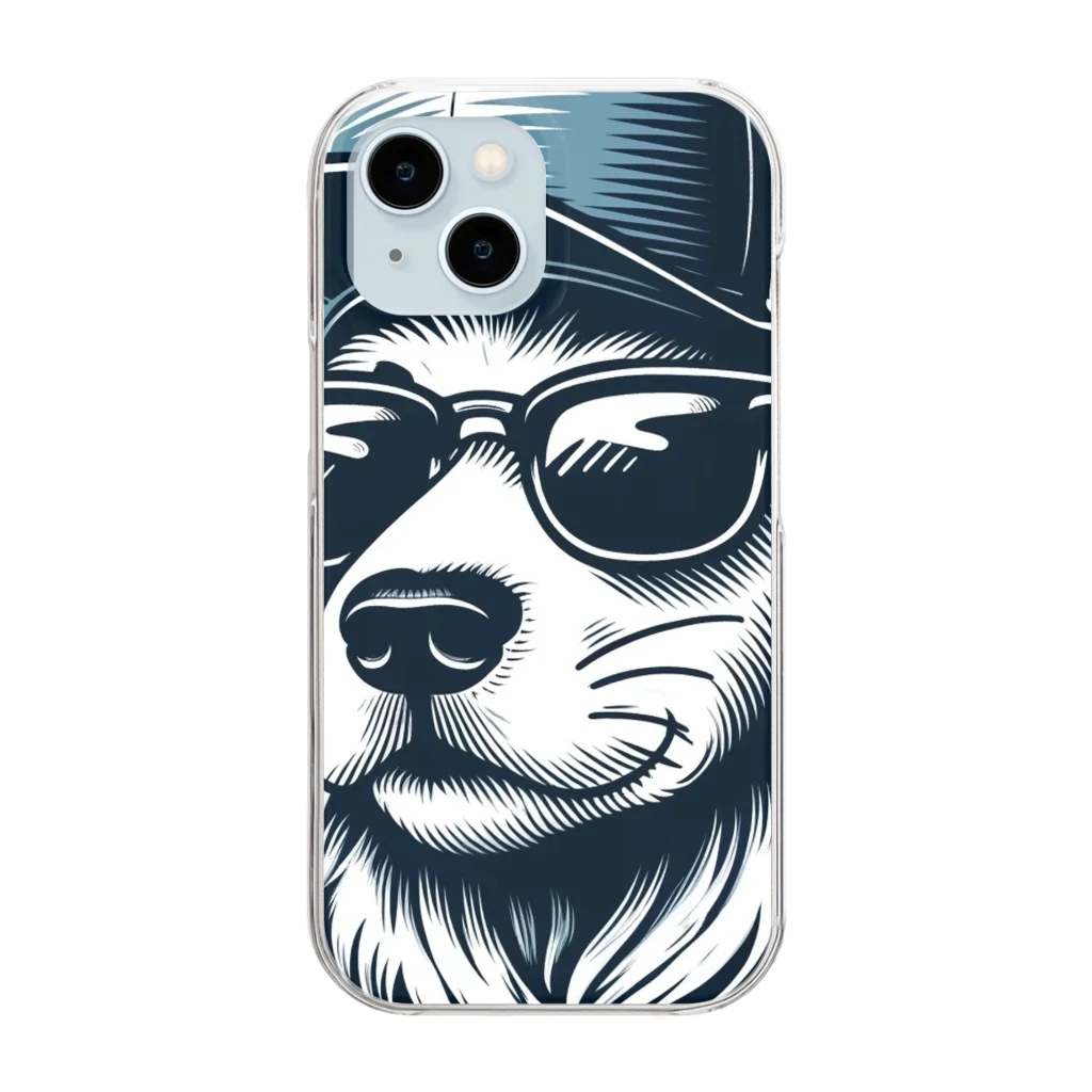 キャップ犬専門店のキャップ犬8 Clear Smartphone Case