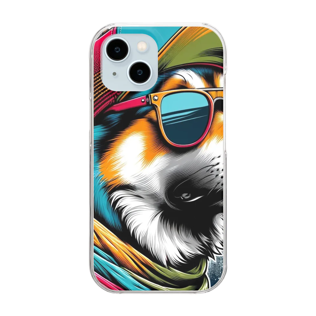 キャップ犬専門店のキャップ犬15 Clear Smartphone Case