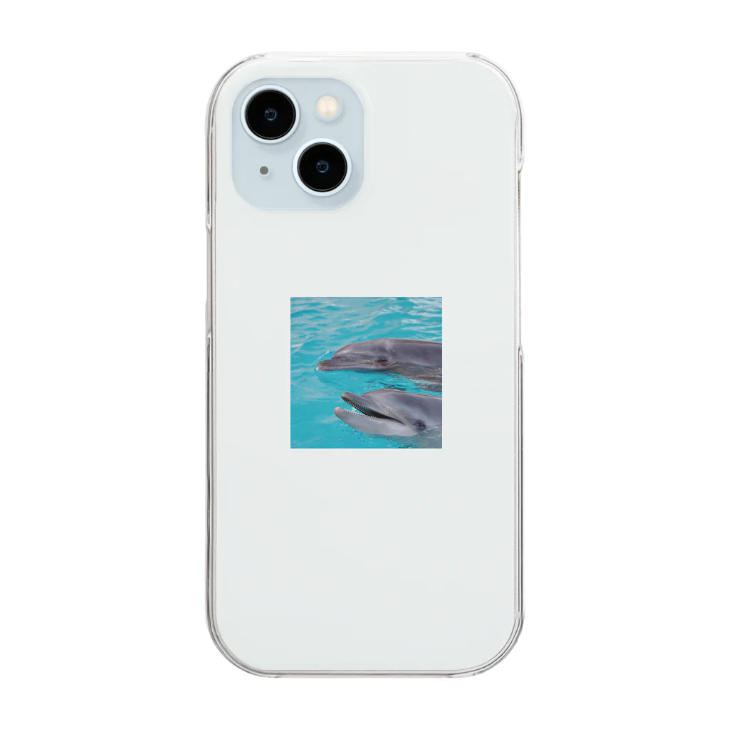 海のおみせのイルカ Clear Smartphone Case