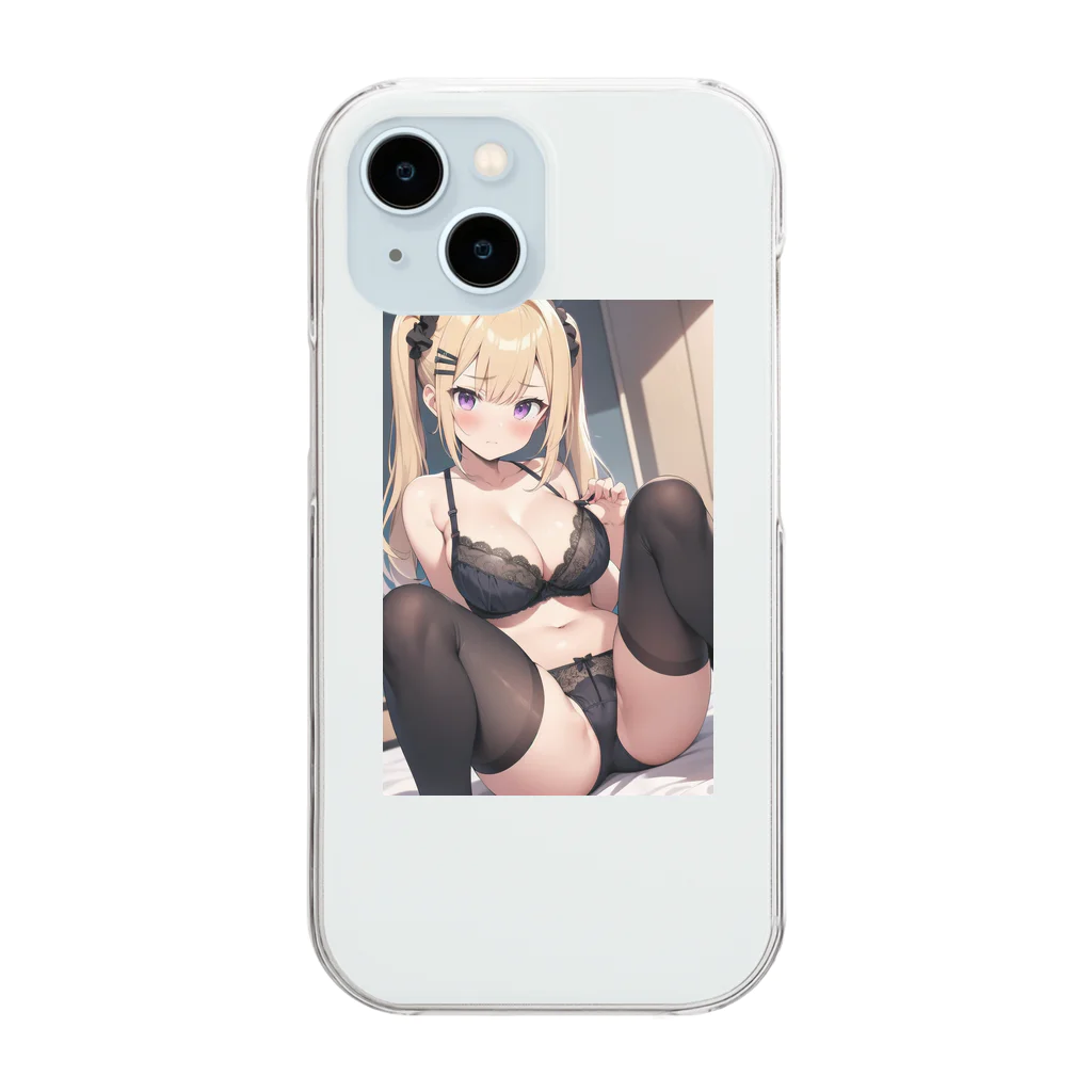 sion1010の美少女ランジェリーグッズ Clear Smartphone Case