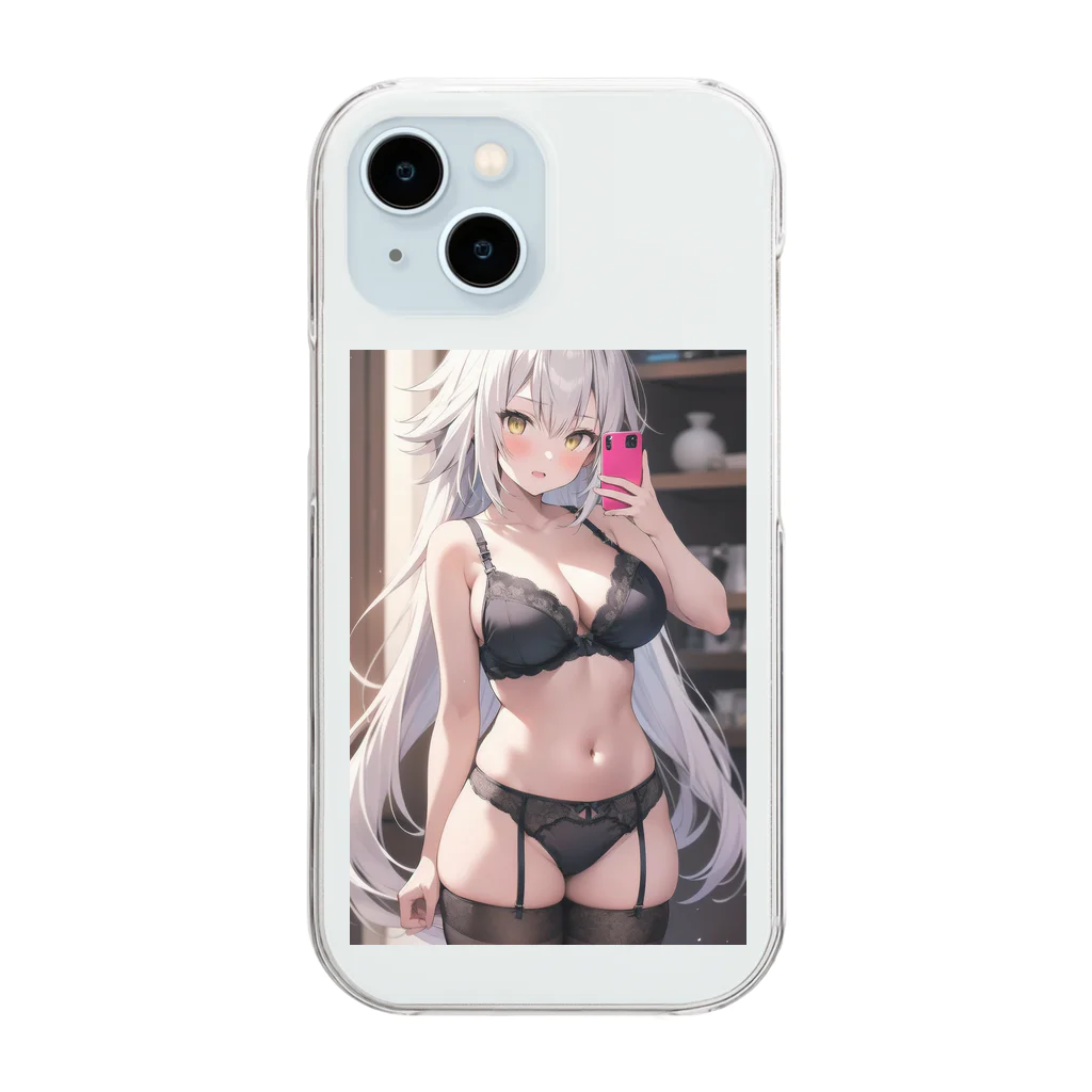 sion1010のランジェリー自撮グッズ♪ Clear Smartphone Case