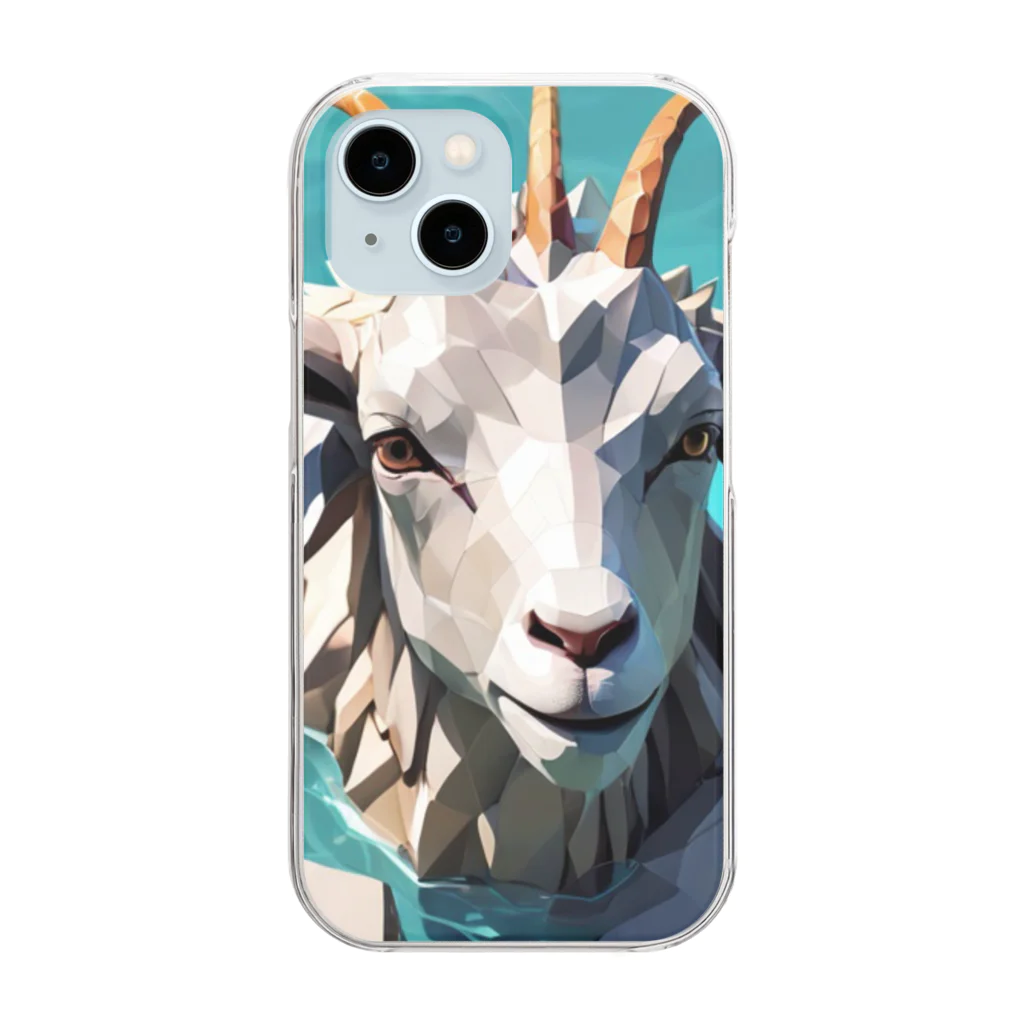 かてこの洋服販売所のWater goat Clear Smartphone Case