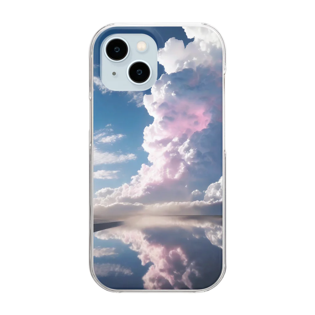 chan-takehaniの天空の鏡  Clear Smartphone Case