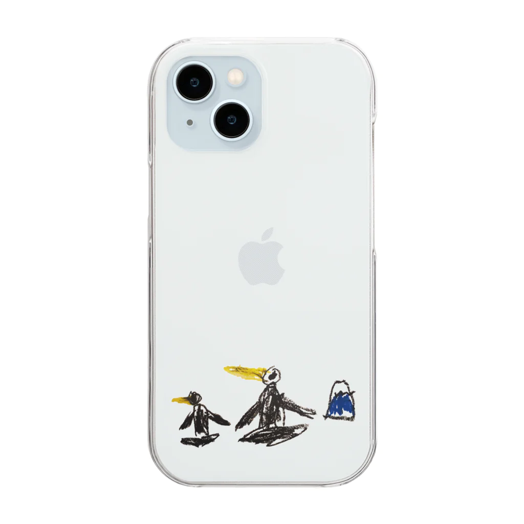 Miroxのフジサンノペンギン 투명 스마트폰 케이스