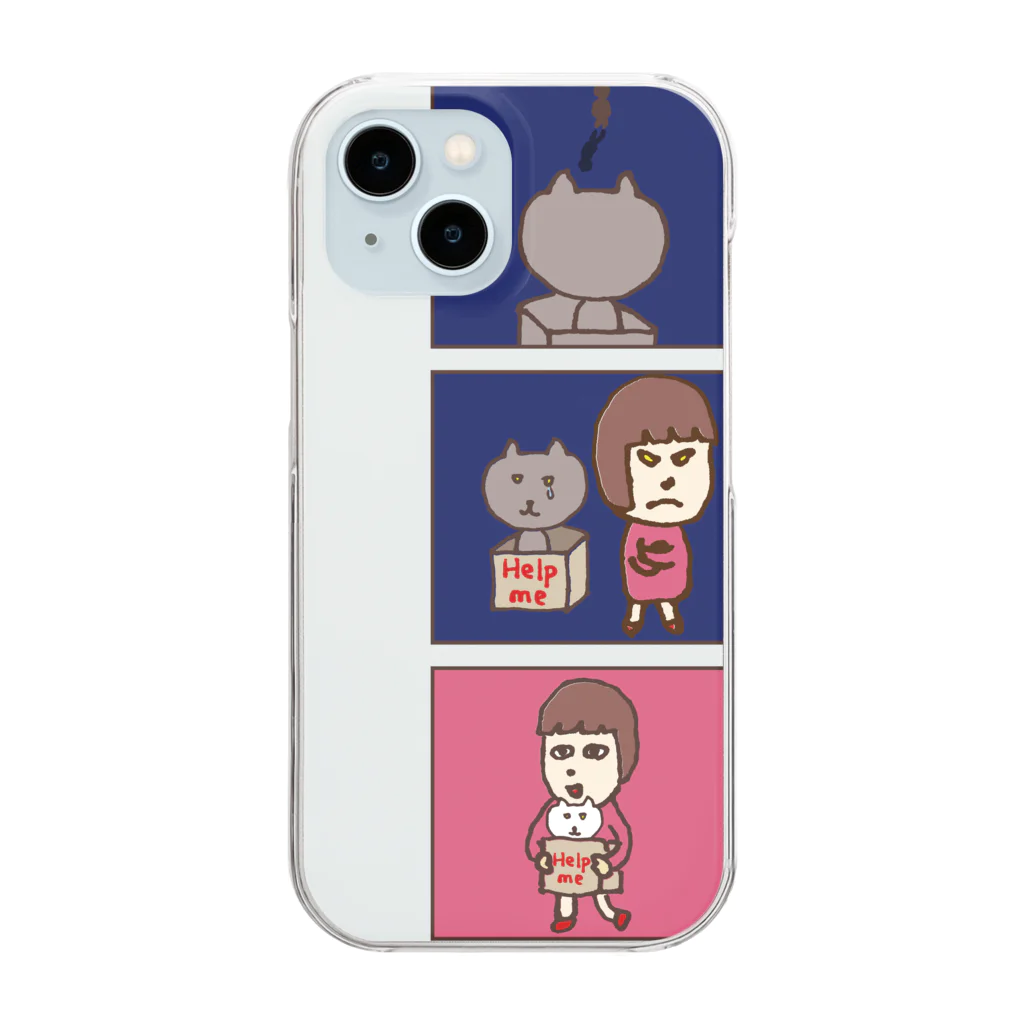 oniyanma64の猫と私と Clear Smartphone Case