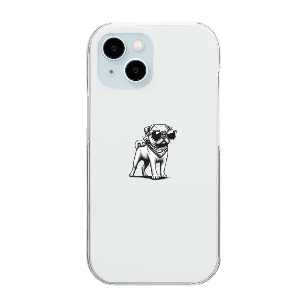 nono_0703のサングラス・イヌ Clear Smartphone Case