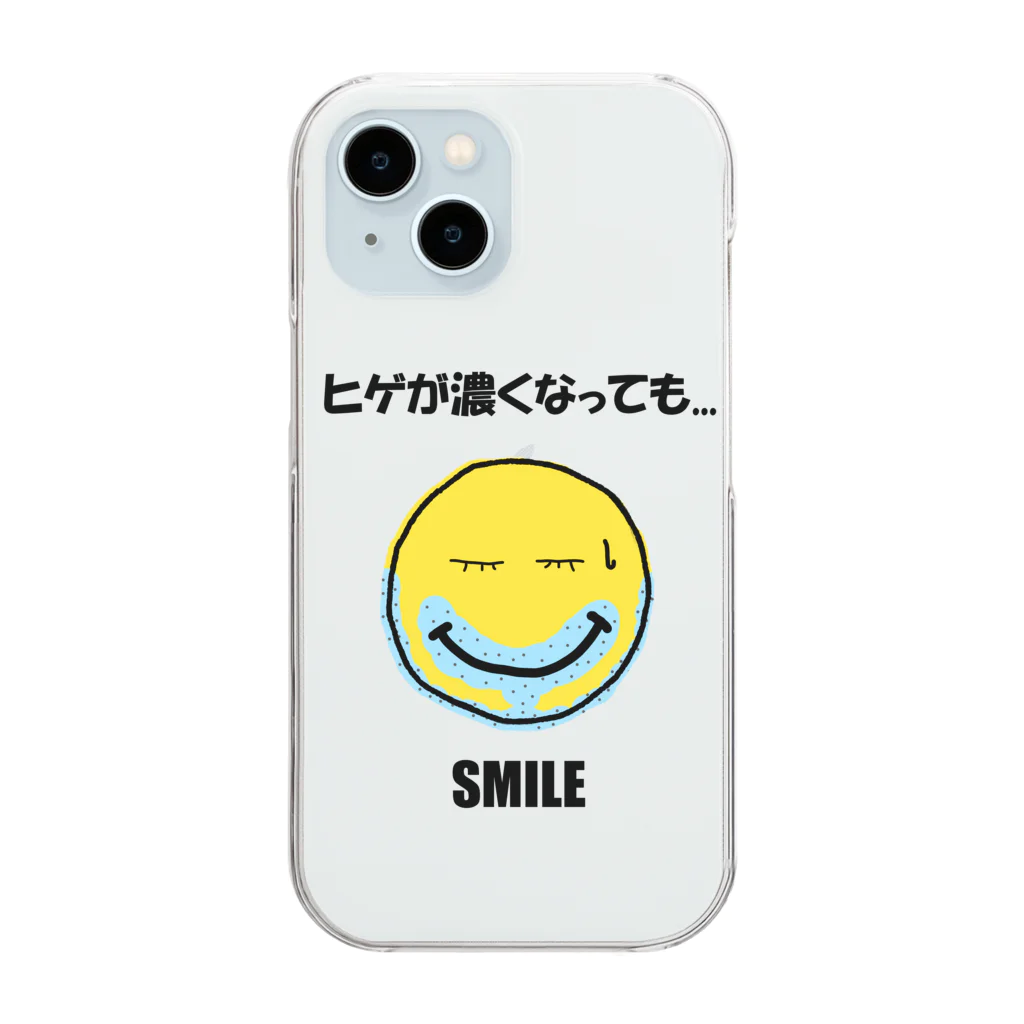 mo-zaicのヒゲが濃くなっても...ＳＭＩＬＥ（ただ、カミソリ負けするんだよね...） Clear Smartphone Case