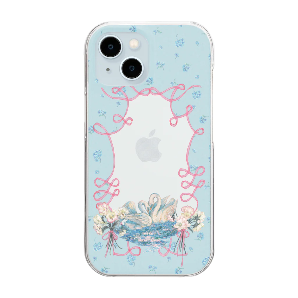 okappaloverのswan lake Clear Smartphone Case