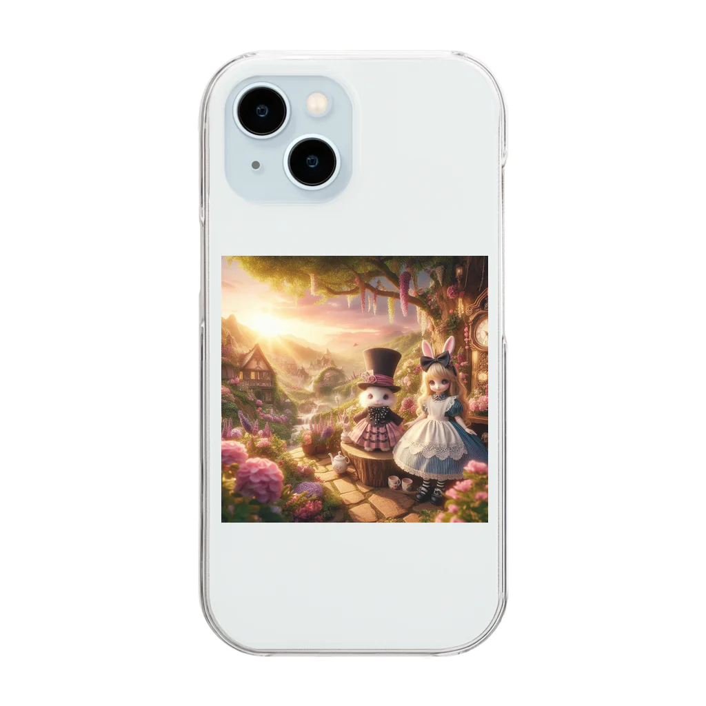 neYunの夕暮れの風景を彩る、可愛らしいアリス Clear Smartphone Case