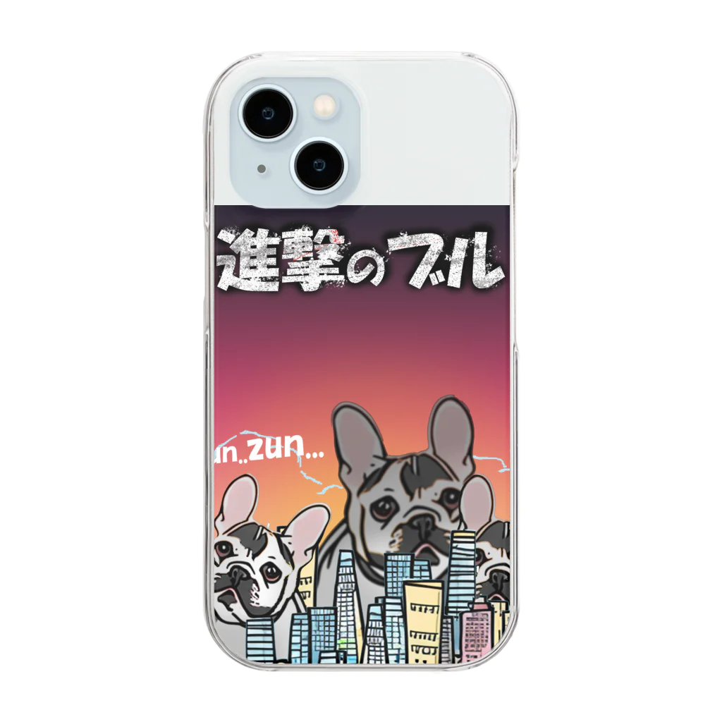 mo-zaicの進撃のブル Clear Smartphone Case