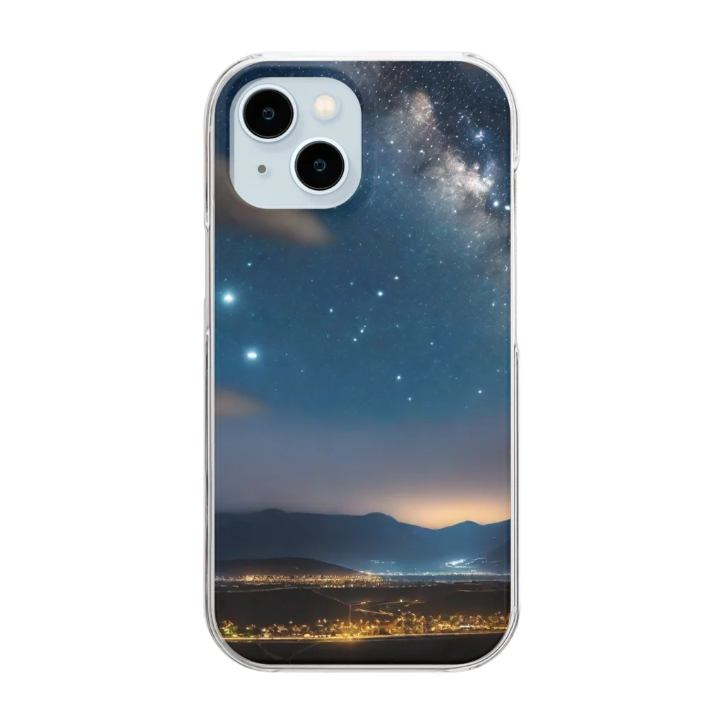 モカステの星空 Clear Smartphone Case