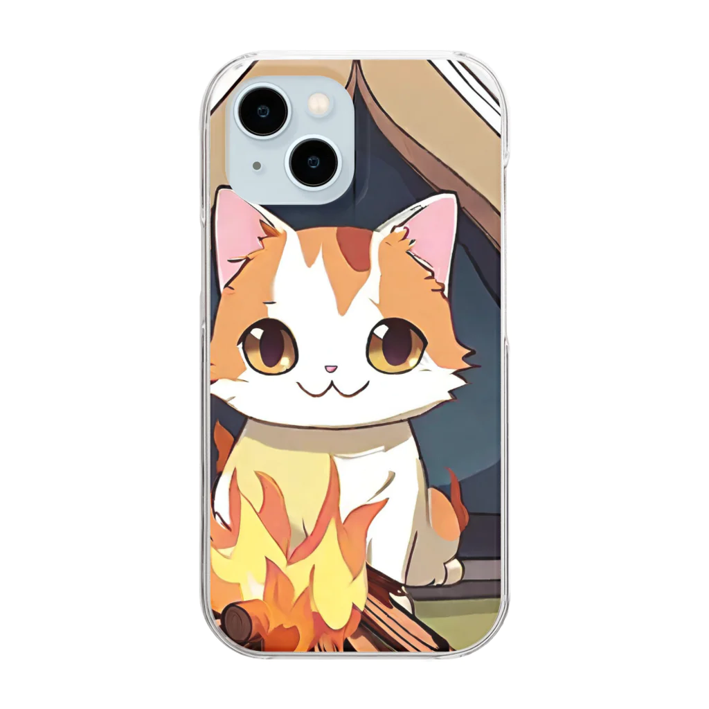 マダイ大佐の補給廠のキャンピング猫さん Clear Smartphone Case