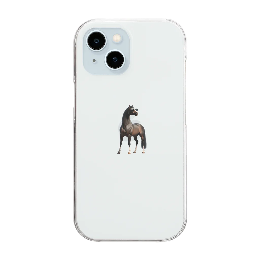 nono_0703のサングラス・ウマ Clear Smartphone Case