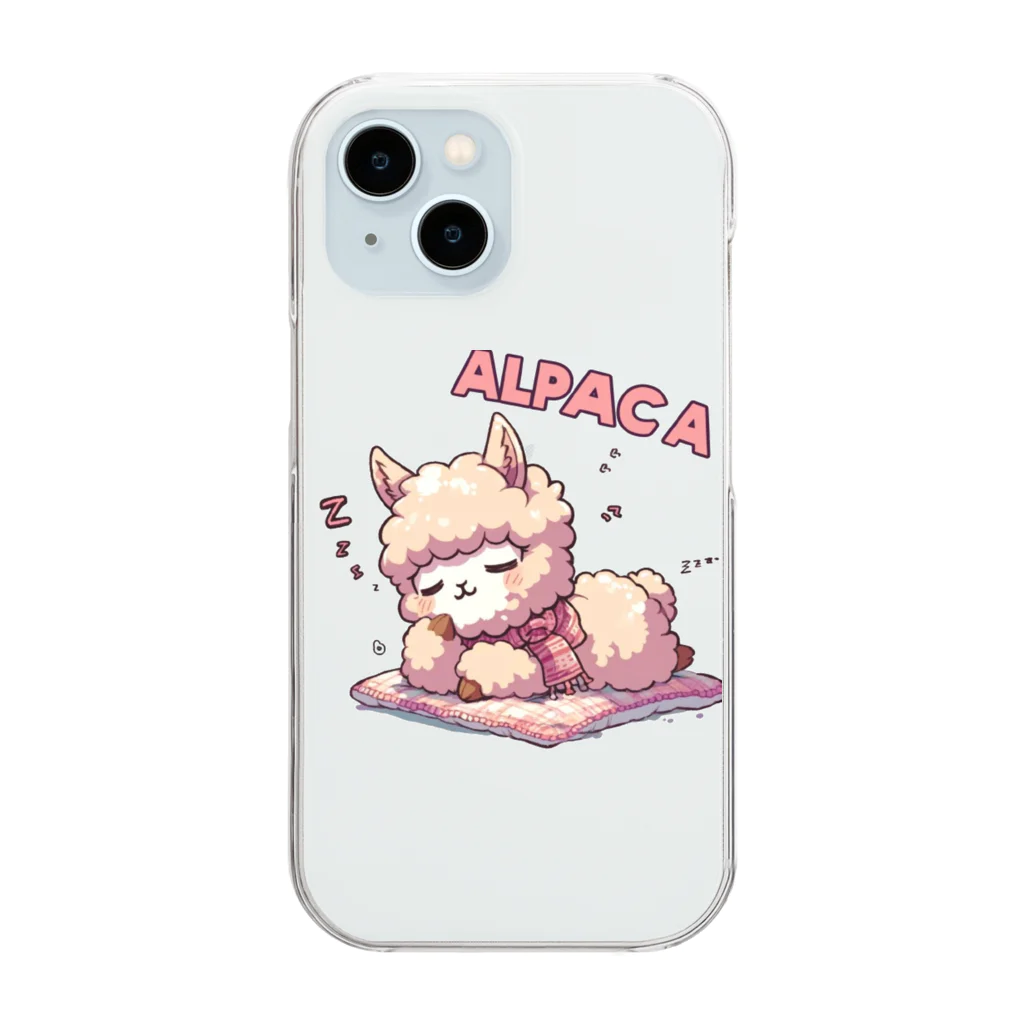 アニマルファッションのアルパカの三太さん Clear Smartphone Case