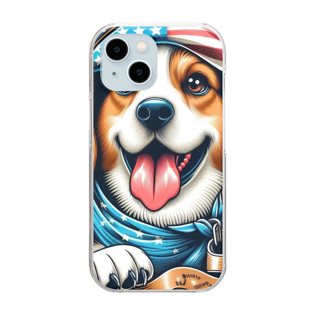 a.t.storeのアメリカンな犬 Clear Smartphone Case