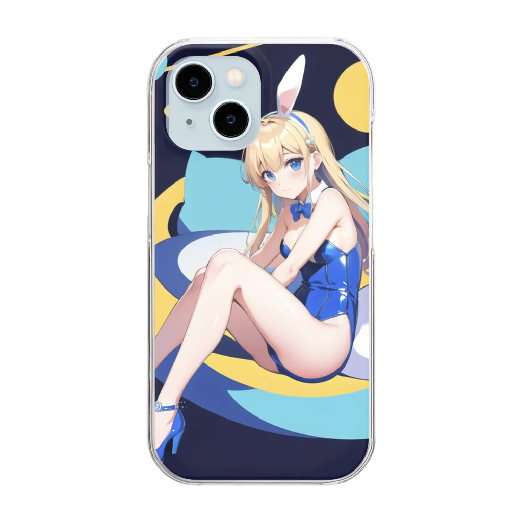 Animask-Storeのスペース・ラビ子ちゃん Clear Smartphone Case