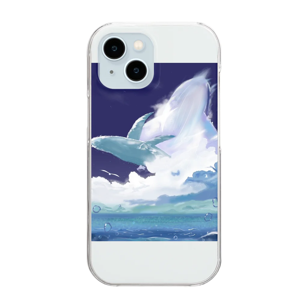 N.Sの雲鯨 Clear Smartphone Case