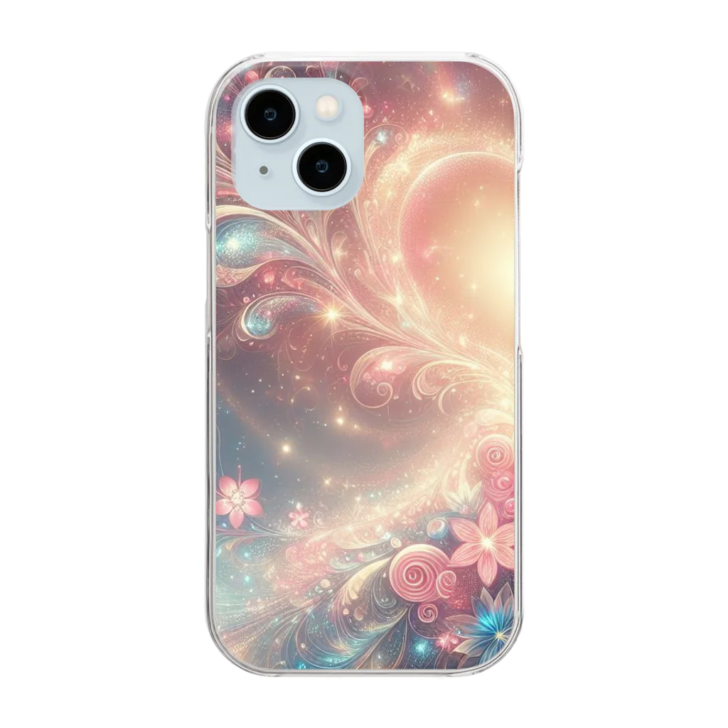 Chocolate-Lily-Mのキラキラハート Clear Smartphone Case