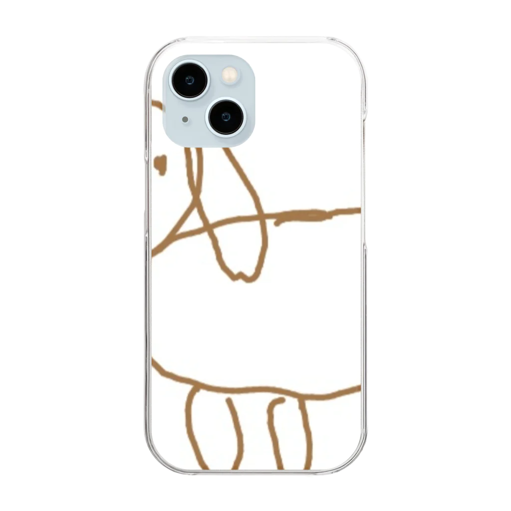 formalinmuimuiの8さいが描いた犬 Clear Smartphone Case