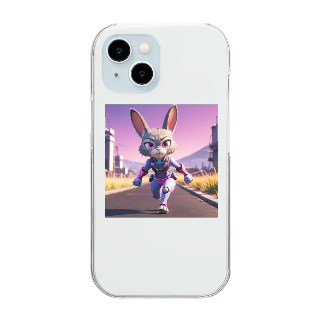 kaz_new9の未来のうさぎ戦士 Clear Smartphone Case