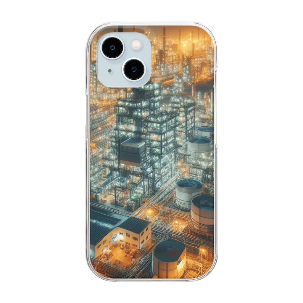 hamanakoの工場夜景の光 Clear Smartphone Case