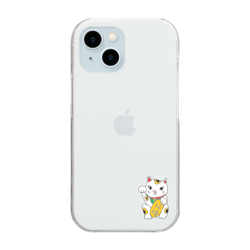 5sikiの招福ねこ Clear Smartphone Case