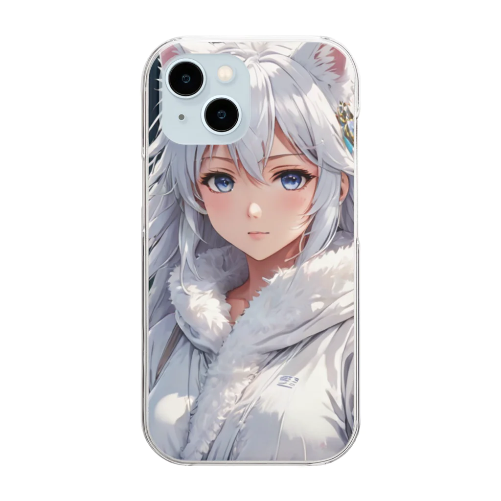 巫女スタぐらむのもふもふの巫女 Clear Smartphone Case