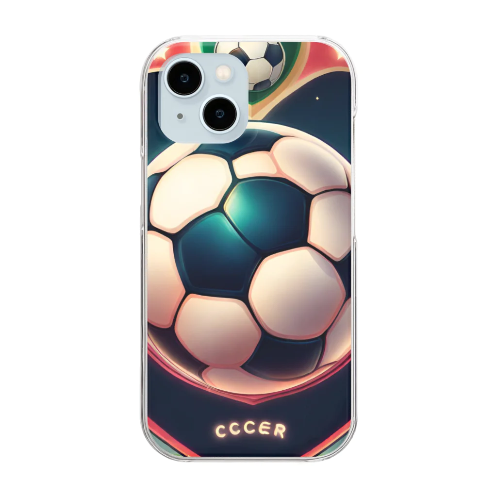 イラスト放浪記のNEWフットボール2 Clear Smartphone Case