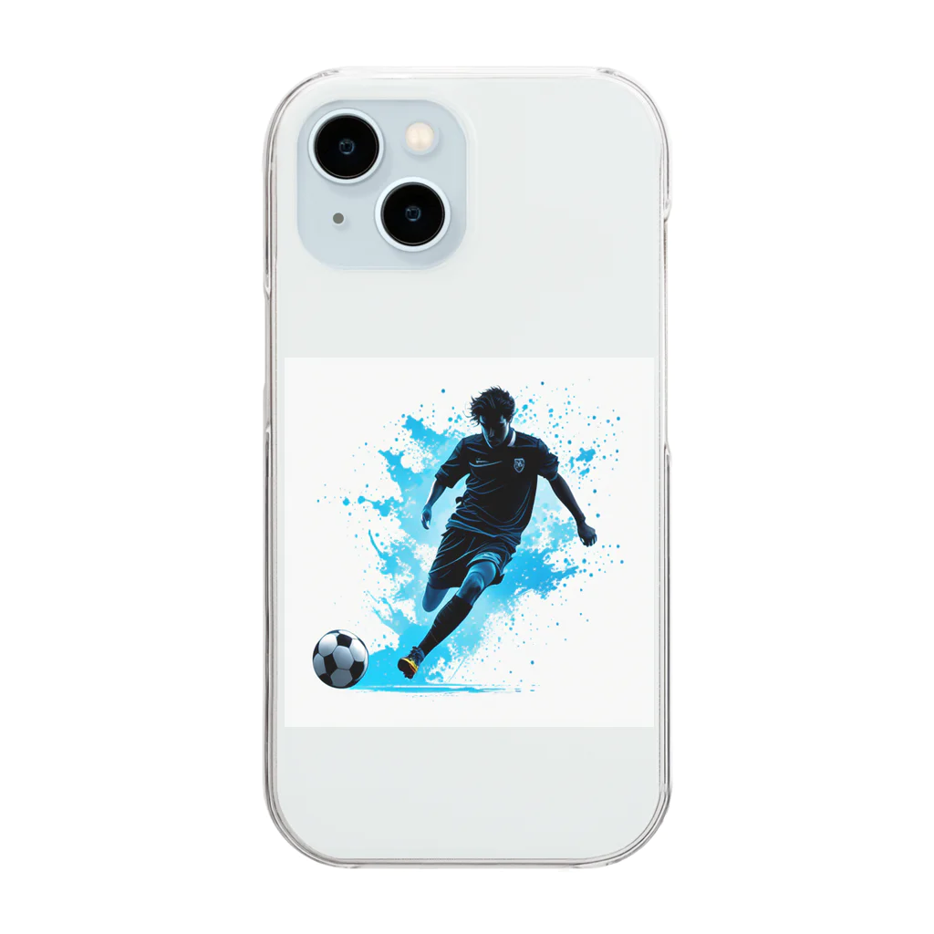 Tomohiro Shigaのお店のサッカープレーヤー02 Clear Smartphone Case