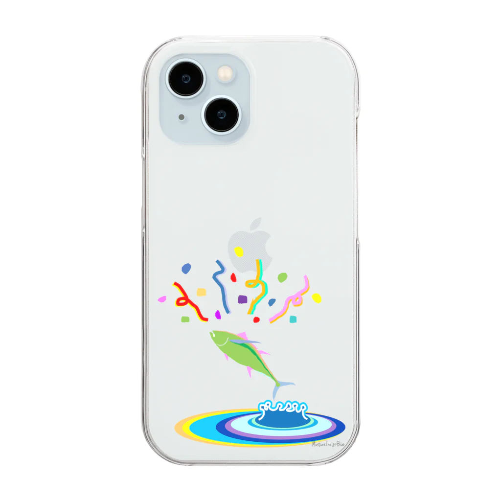 Mustard_Indigo_Blueのマグロ×クラッカー Clear Smartphone Case