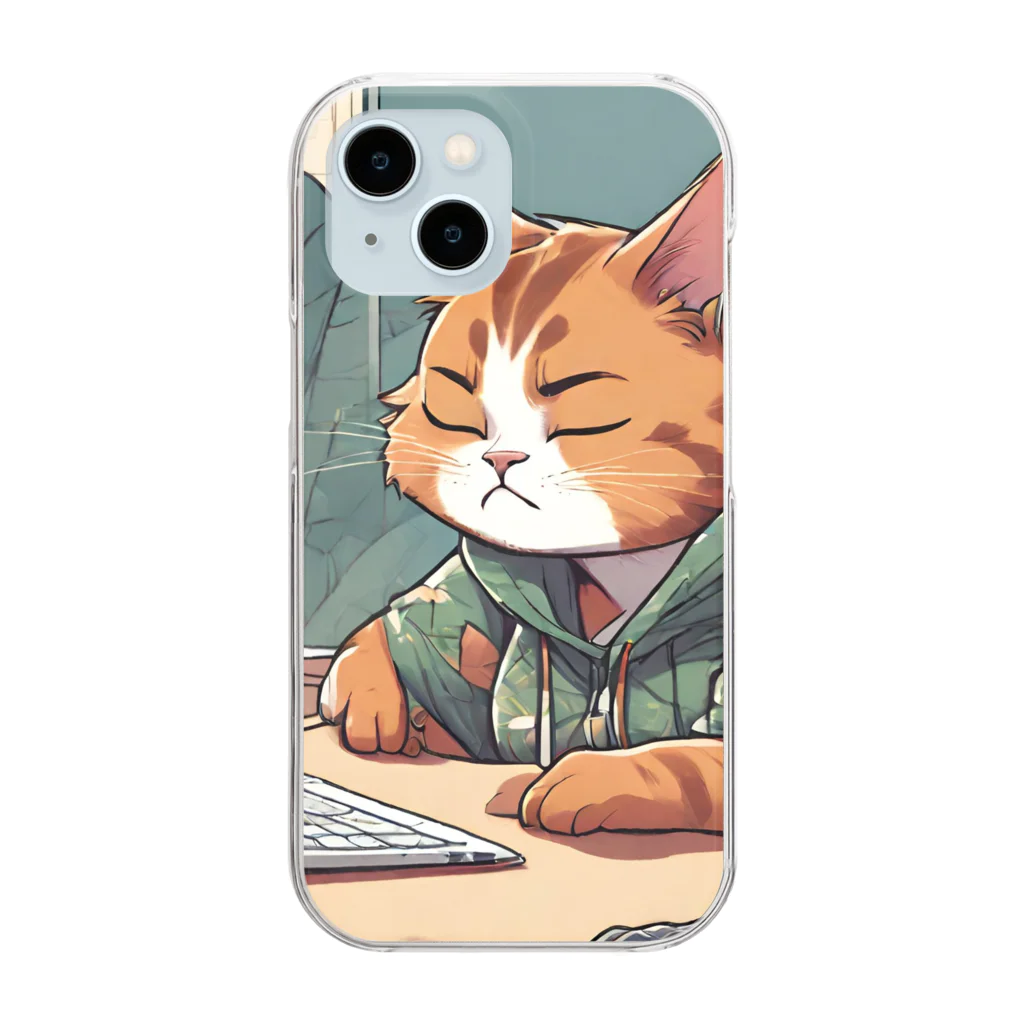 田村尚也の猫エンジニア Clear Smartphone Case