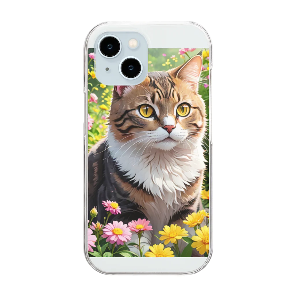 CaTsの冒険猫 Clear Smartphone Case