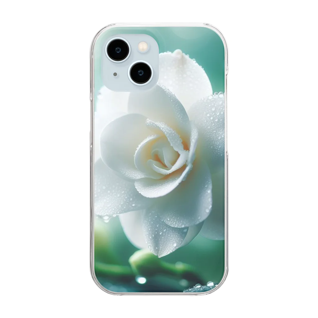 su-toの5月6日の誕生花　クチナシ Clear Smartphone Case