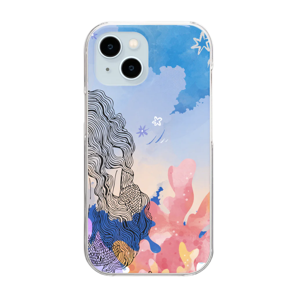 のんきな木の海の中のお姫様 Clear Smartphone Case