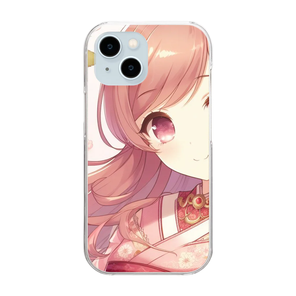 Japan-sakuraの桜の乙姫 Clear Smartphone Case