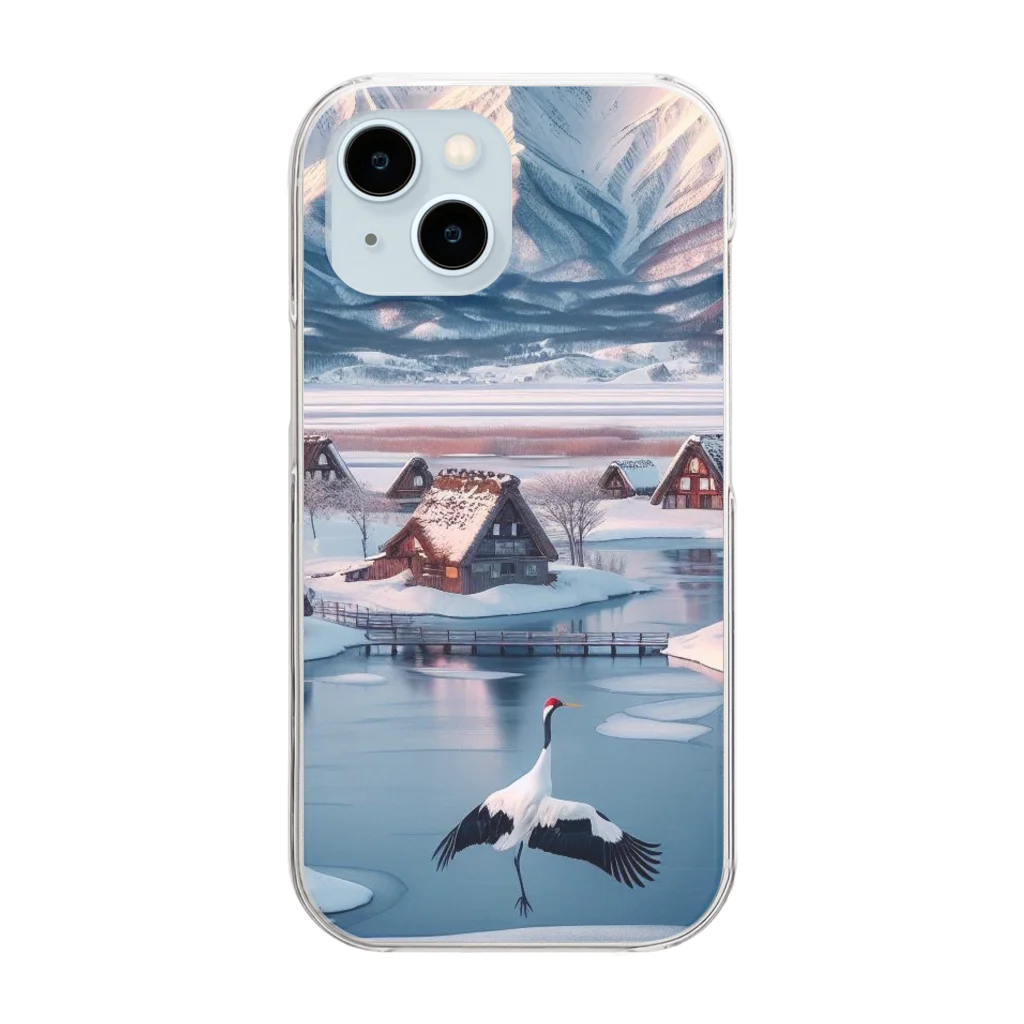 うさぎのモデル北海道 日本の田舎 アパレル Clear Smartphone Case