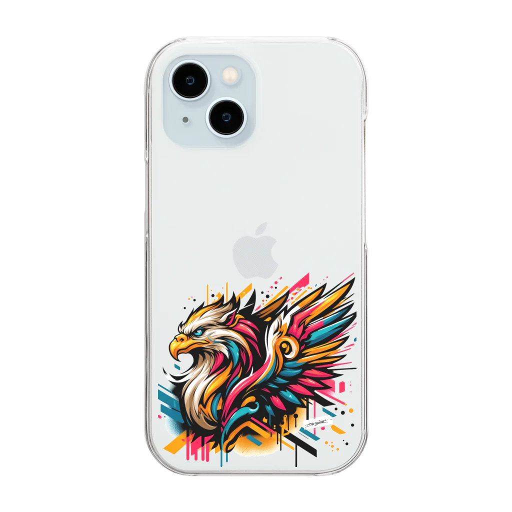 no name...の🦅グラフティ グリフォン🦅 Clear Smartphone Case