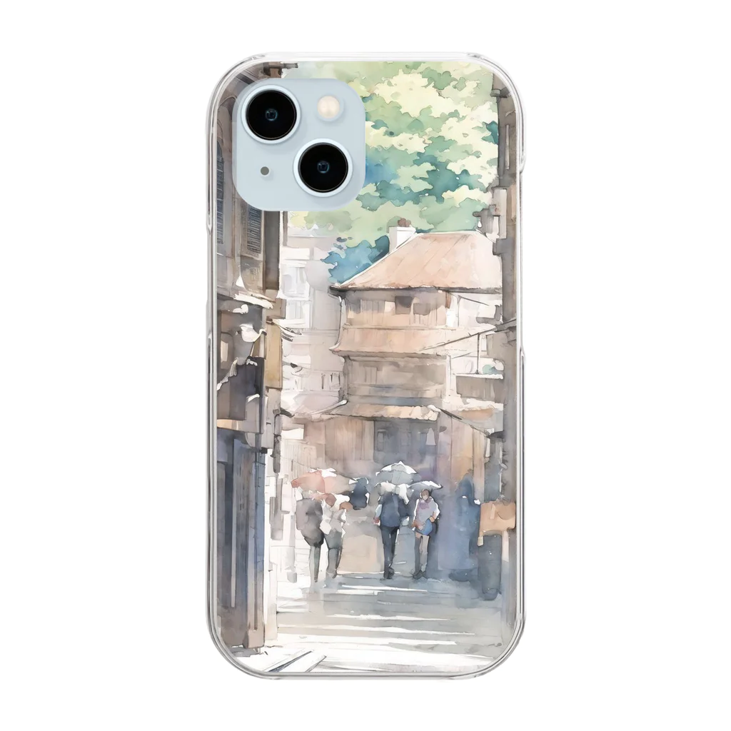 ヒサの水彩画風 Clear Smartphone Case