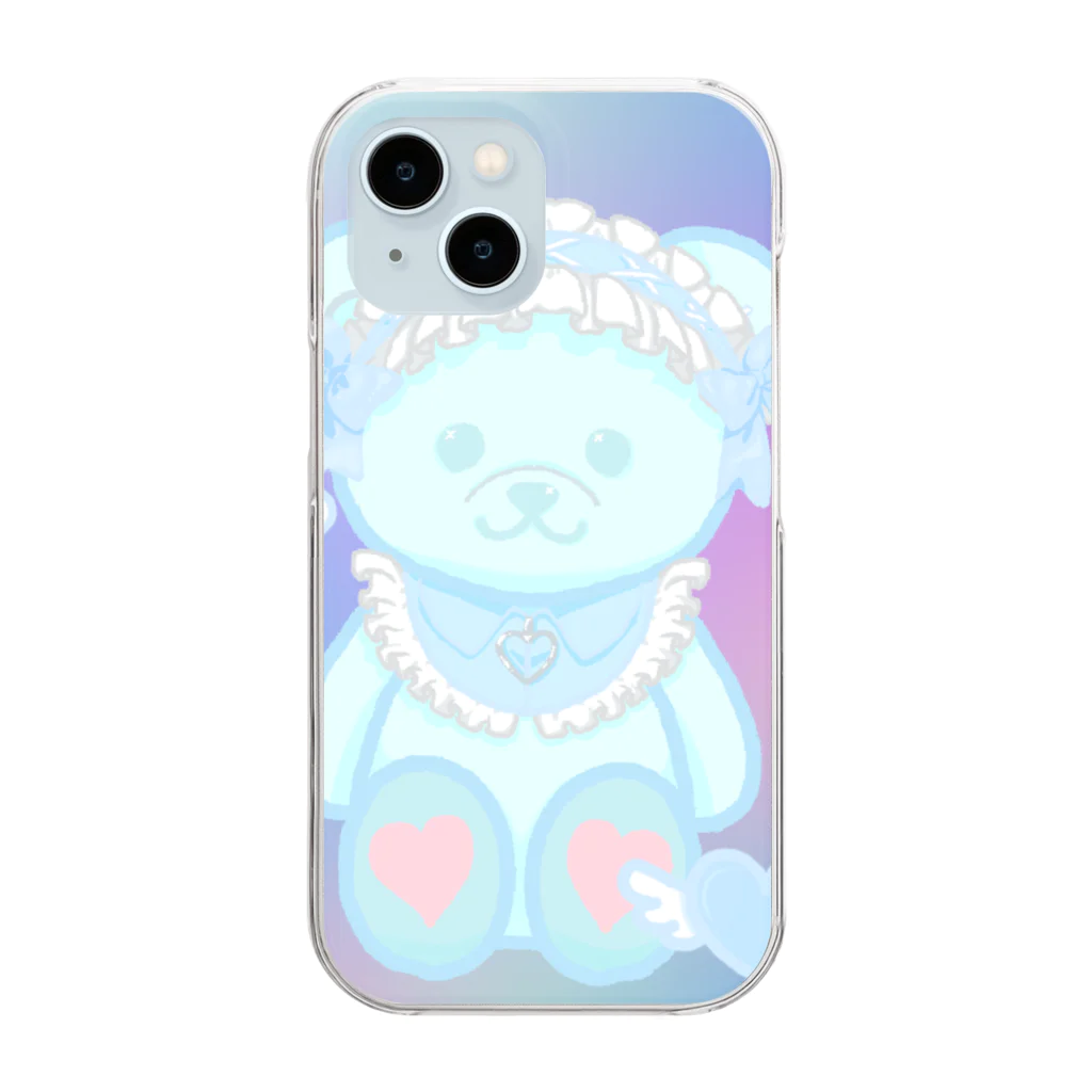 hiyori-art-のサブカルくまちゃん Clear Smartphone Case