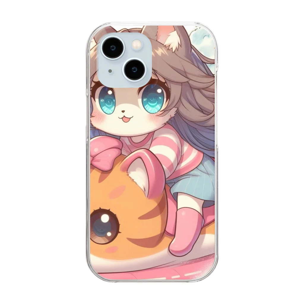 ichi_cocoの海辺のサーファー気分 Clear Smartphone Case