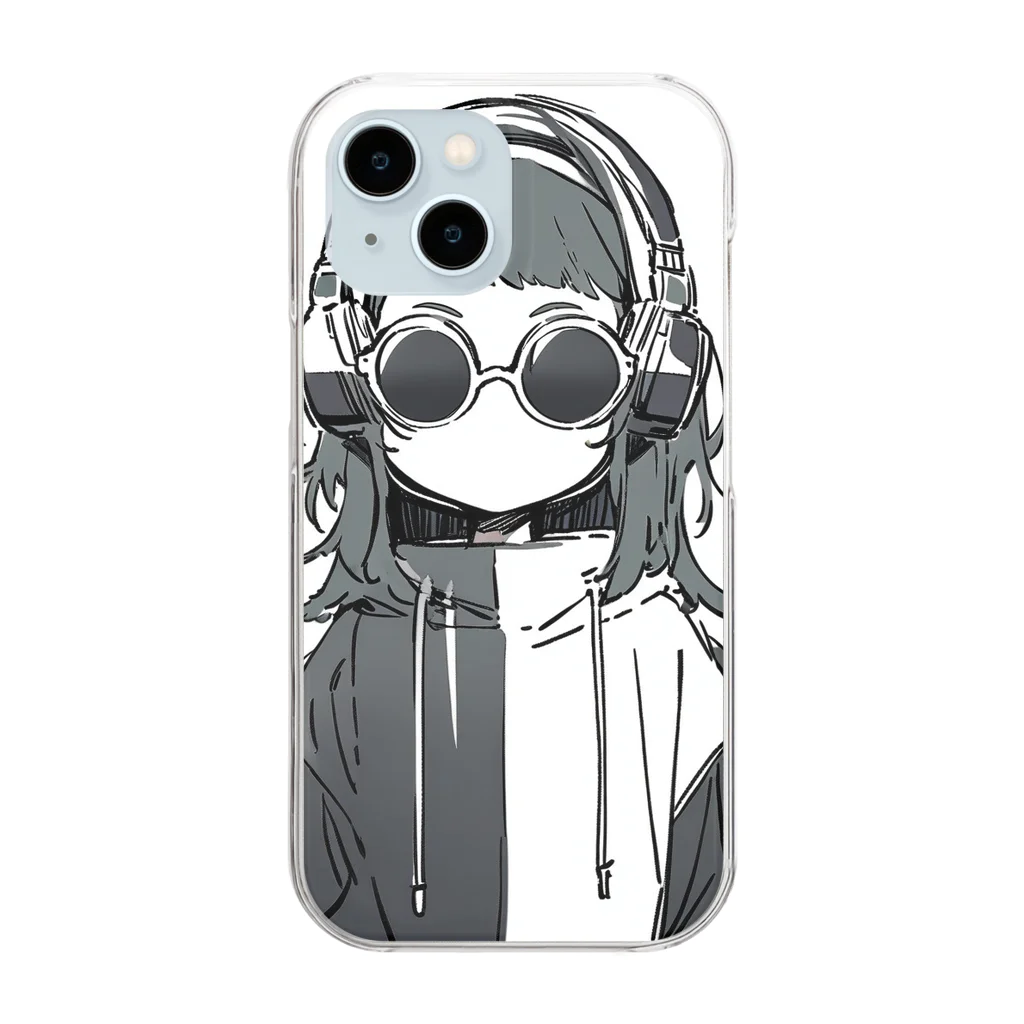 owl's shopのツートーンしてみたり Clear Smartphone Case