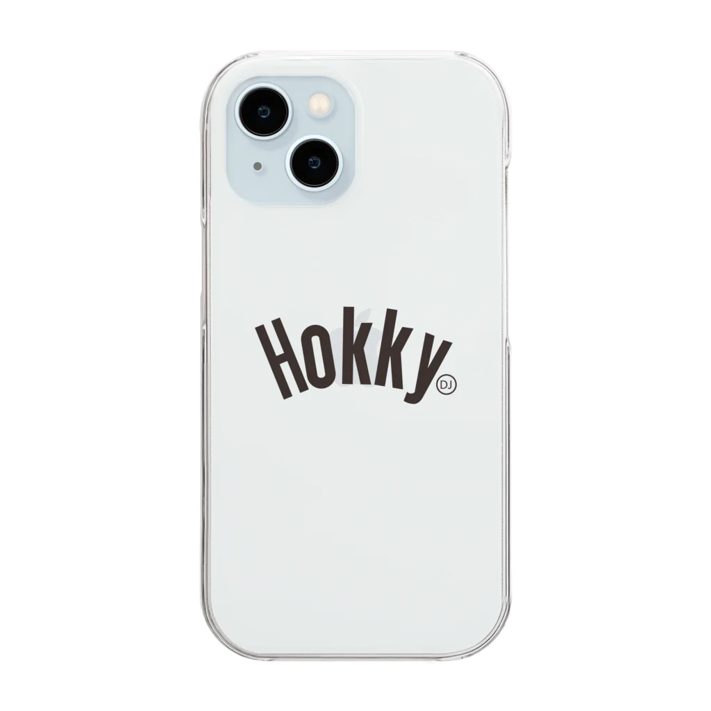 DJ HOKKY OFFICIAL GOODS 2024のHOKKY 黒ロゴ　 투명 스마트폰 케이스