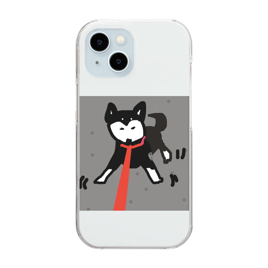 ペコりんショップの柴犬散歩拒否 Clear Smartphone Case