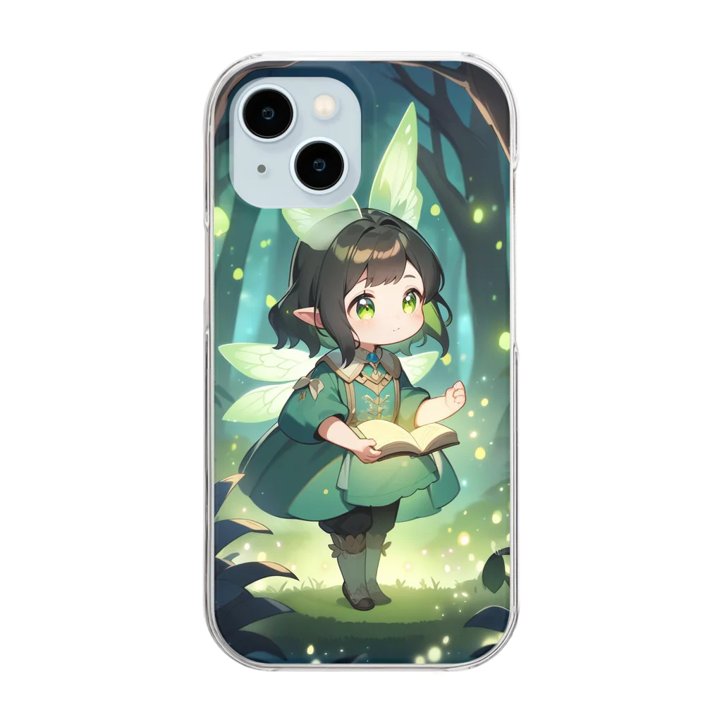 neko_28の森の妖精ちゃん Clear Smartphone Case