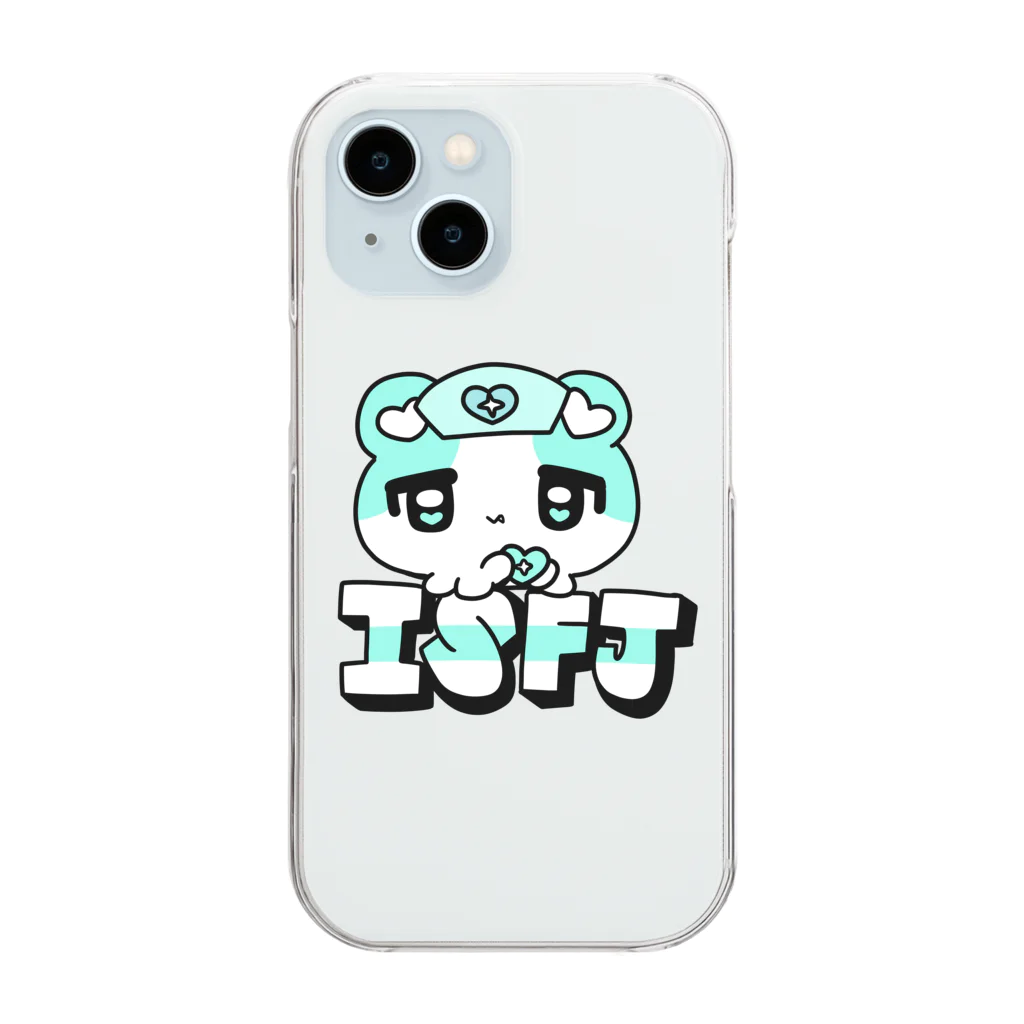 ムラサキゲジゲジのオンラインショップの16性格タコちゃんず ISFJ Clear Smartphone Case