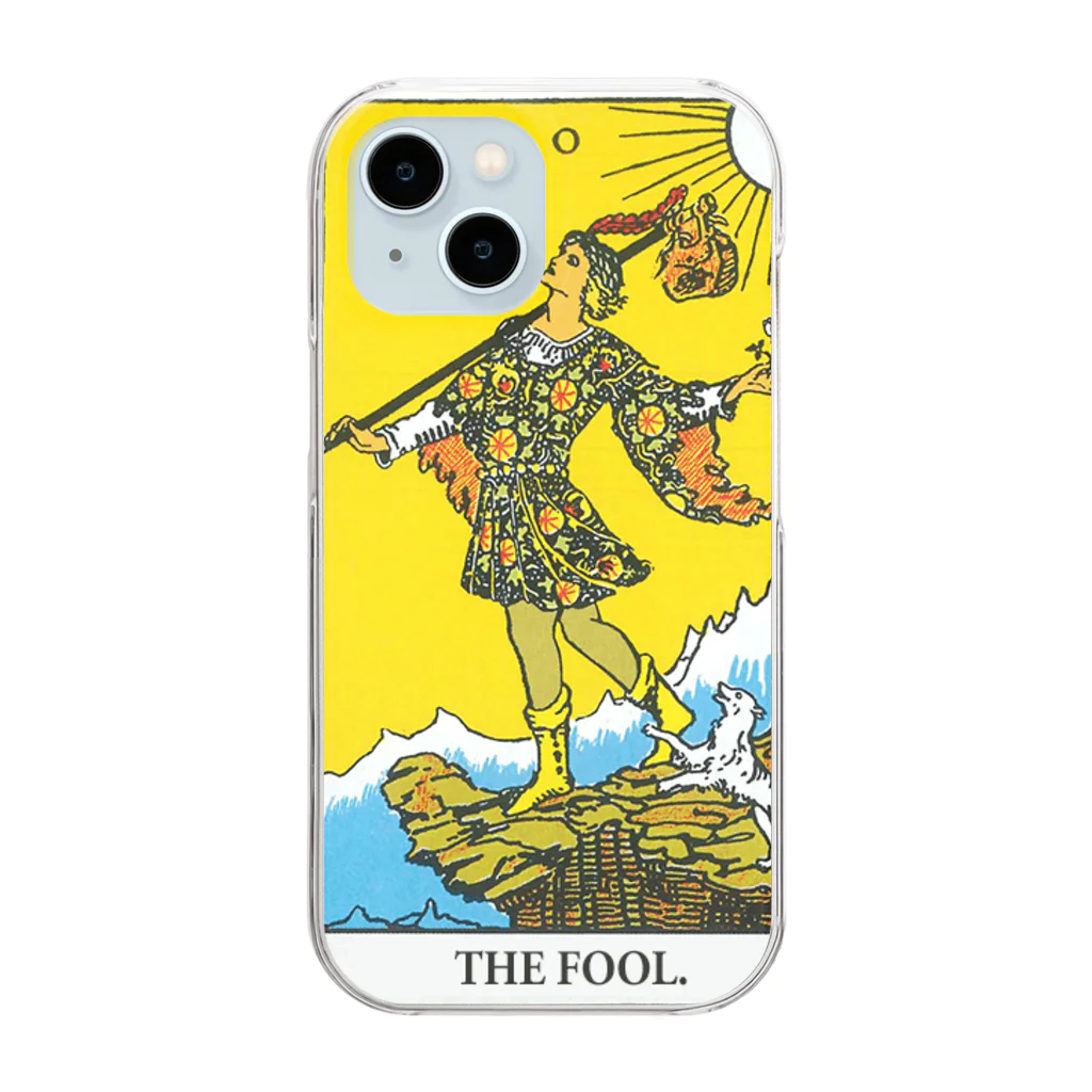 名画スマホケース・オンラインストア【クラウド】のウエイト版「THE FOOL」 クリアスマホケース