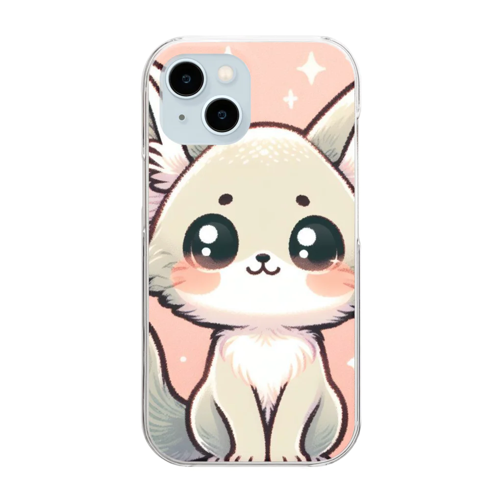 ゆうちゃんNFTいいねの耳長フェネックちゃん21 Clear Smartphone Case