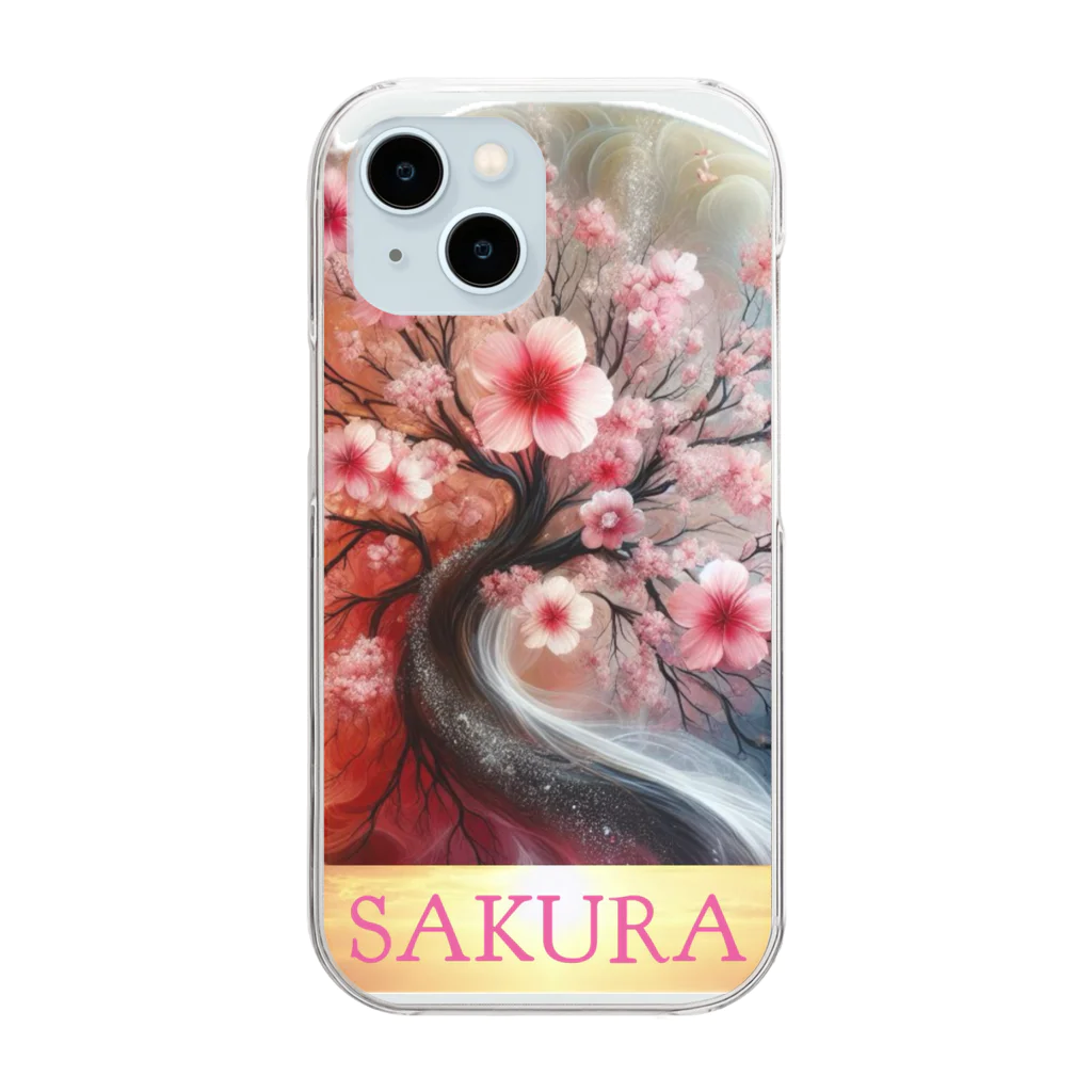 gates_of_heavenのSAKURA Clear Smartphone Case