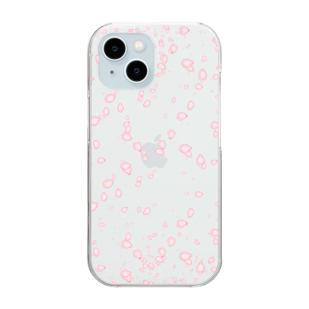 ヒマラヤン宮殿の桜吹雪 Clear Smartphone Case