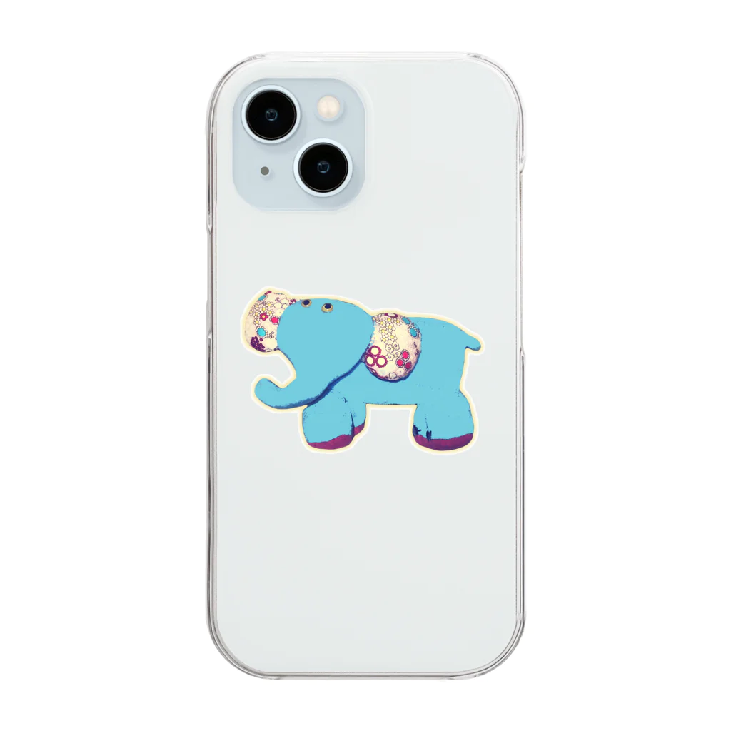 PAW WOW MEOWのぞうのエレック Clear Smartphone Case